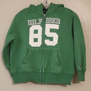 Tommy Hilfiger green zip up hoodie